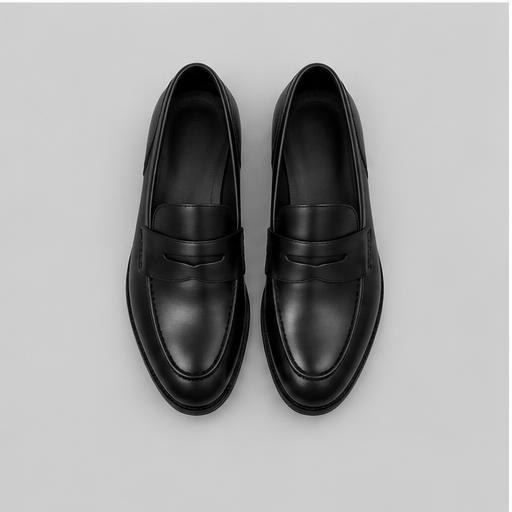 Mocasines negros de piel